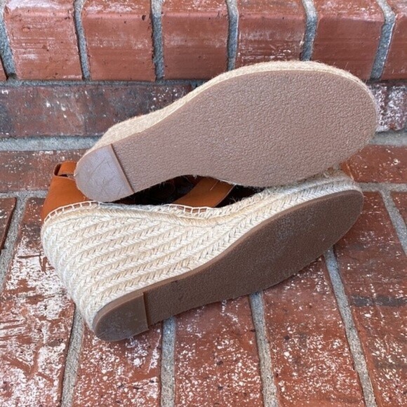 ABOUND Sayge Tan Faux Leather Espadrille Wedge Sandal Size 11 - Picture 9 of 9